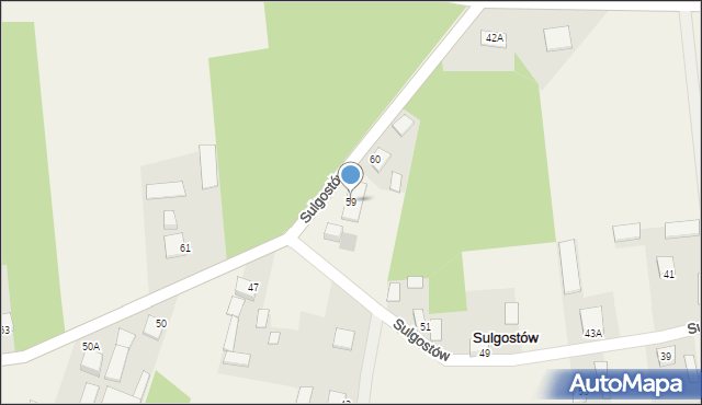 Sulgostów, Sulgostów, 59, mapa Sulgostów