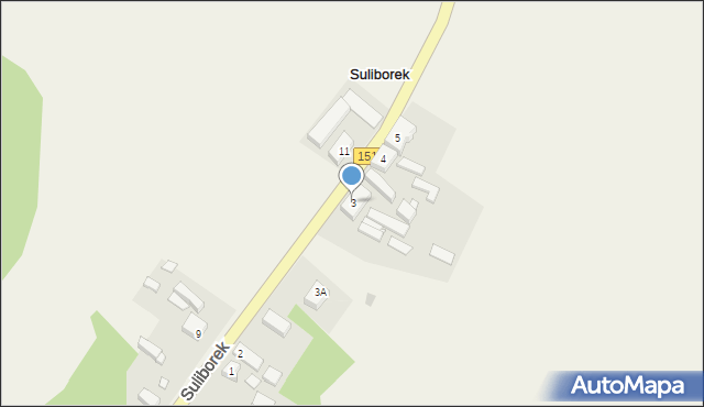 Suliborek, Suliborek, 3, mapa Suliborek