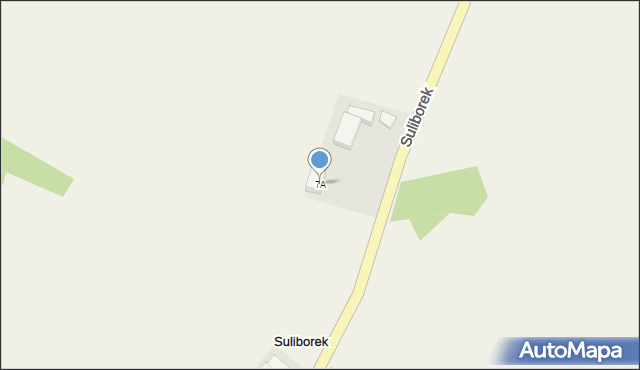 Suliborek, Suliborek, 7A, mapa Suliborek