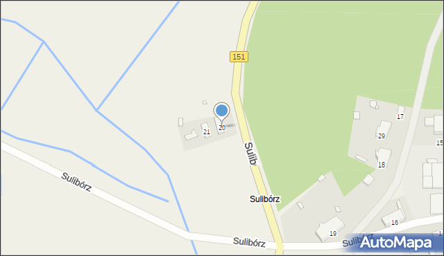 Sulibórz, Sulibórz, 20, mapa Sulibórz