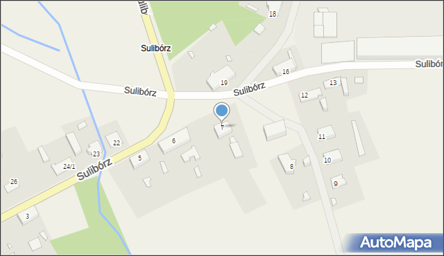 Sulibórz, Sulibórz, 7, mapa Sulibórz