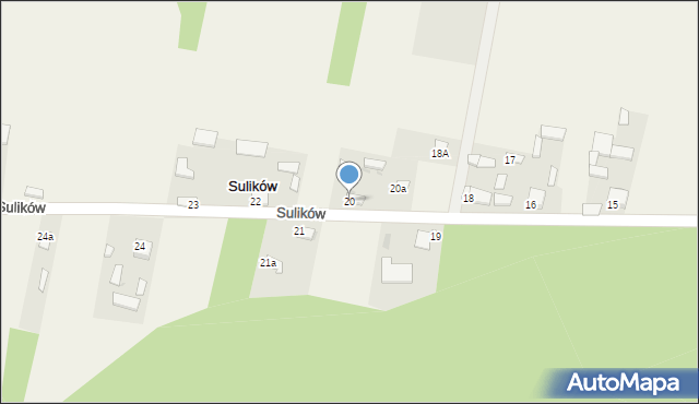 Sulików, Sulików, 20, mapa Sulików