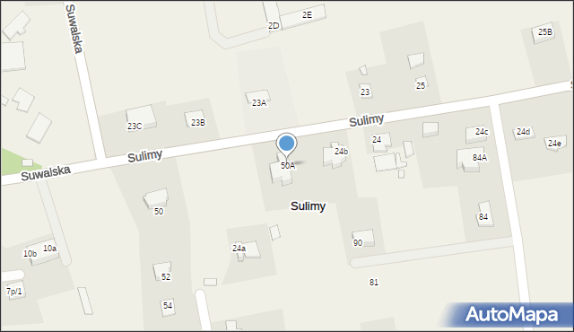 Sulimy, Sulimy, 50A, mapa Sulimy