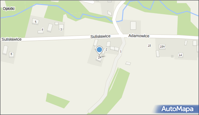 Sulisławice, Sulisławice, 2A, mapa Sulisławice