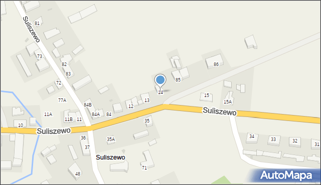 Suliszewo, Suliszewo, 14, mapa Suliszewo