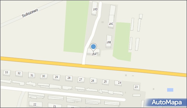Suliszewo, Suliszewo, 16A, mapa Suliszewo