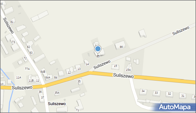 Suliszewo, Suliszewo, 85, mapa Suliszewo