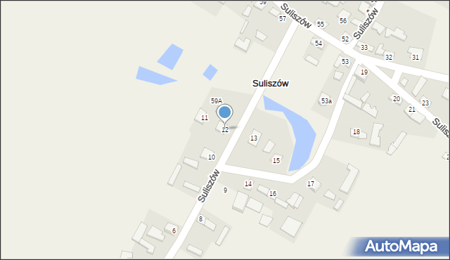 Suliszów, Suliszów, 12, mapa Suliszów