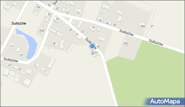 Suliszów, Suliszów, 26, mapa Suliszów
