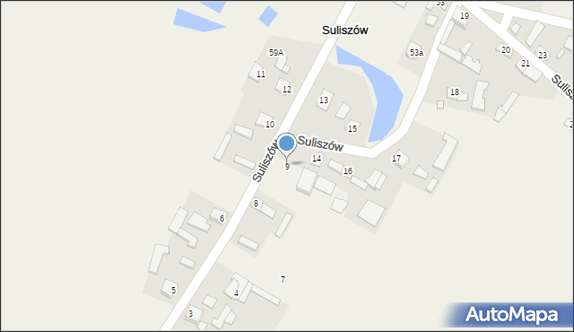 Suliszów, Suliszów, 9, mapa Suliszów