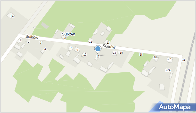 Sułków, Sułków, 12, mapa Sułków