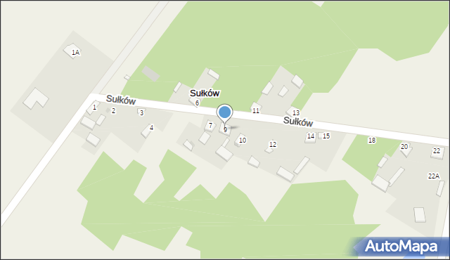 Sułków, Sułków, 9, mapa Sułków