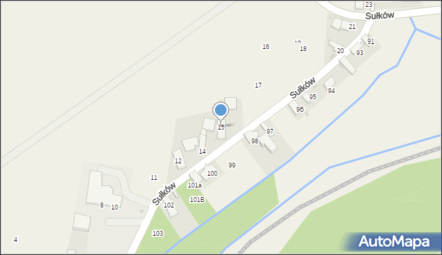 Sułków, Sułków, 15, mapa Sułków