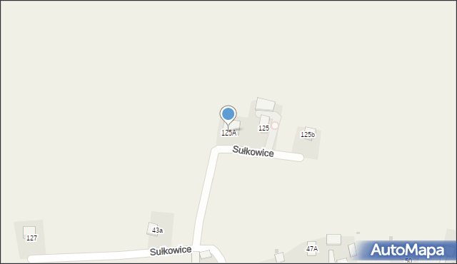 Sułkowice, Sułkowice, 125A, mapa Sułkowice