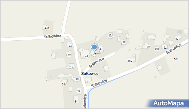 Sułkowice, Sułkowice, 45, mapa Sułkowice