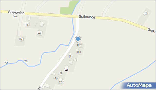 Sułkowice, Sułkowice, 69, mapa Sułkowice