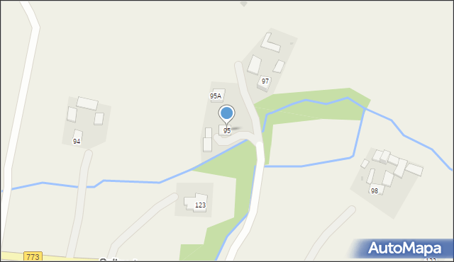 Sułkowice, Sułkowice, 95, mapa Sułkowice