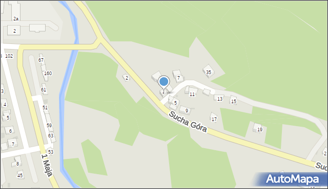 Sułkowice, Sucha Góra, 1a, mapa Sułkowice