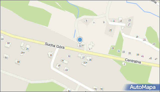 Sułkowice, Sucha Góra, 31, mapa Sułkowice