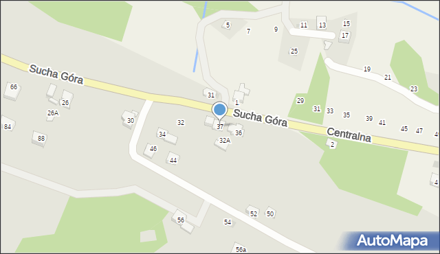 Sułkowice, Sucha Góra, 37, mapa Sułkowice