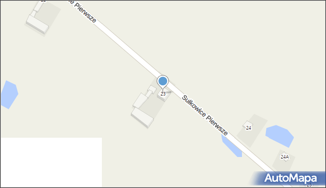 Sułkowice Pierwsze, Sułkowice Pierwsze, 23, mapa Sułkowice Pierwsze