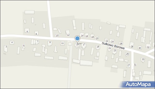 Sułkowo Borowe, Sułkowo Borowe, 15, mapa Sułkowo Borowe
