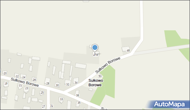 Sułkowo Borowe, Sułkowo Borowe, 47A, mapa Sułkowo Borowe