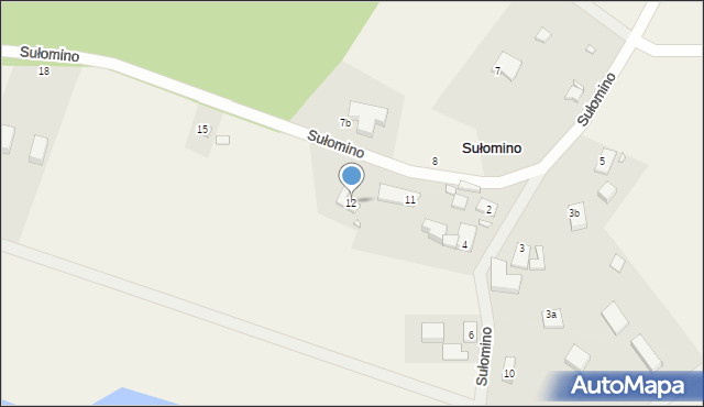 Sułomino, Sułomino, 12, mapa Sułomino