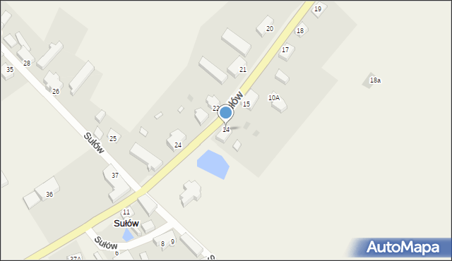 Sułów, Sułów, 14, mapa Sułów
