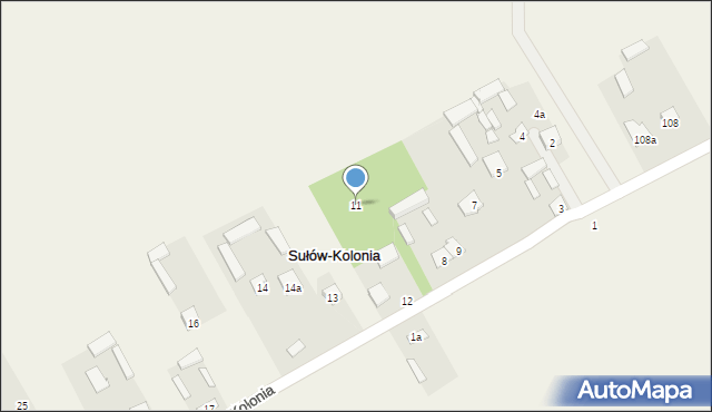 Sułów-Kolonia, Sułów-Kolonia, 11, mapa Sułów-Kolonia