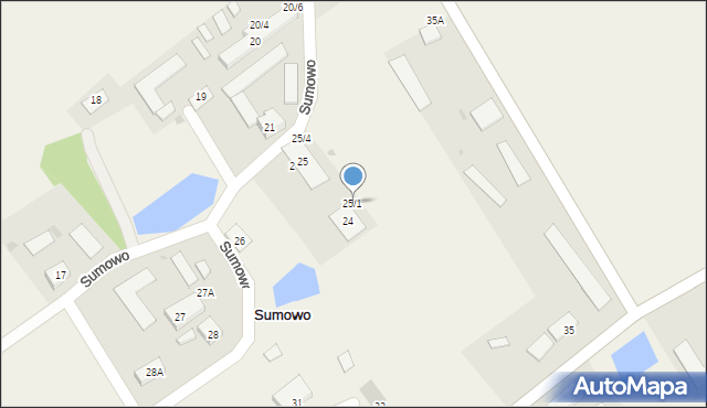 Sumowo, Sumowo, 25/1, mapa Sumowo