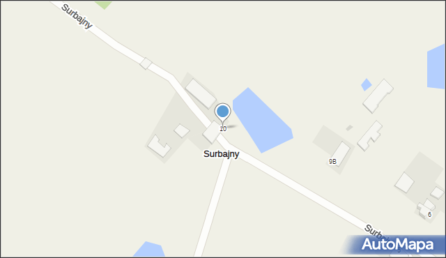 Surbajny, Surbajny, 10, mapa Surbajny