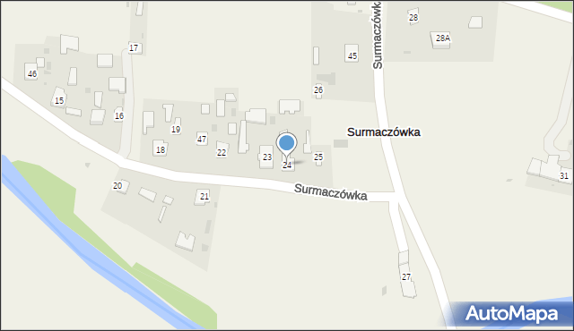 Surmaczówka, Surmaczówka, 24, mapa Surmaczówka