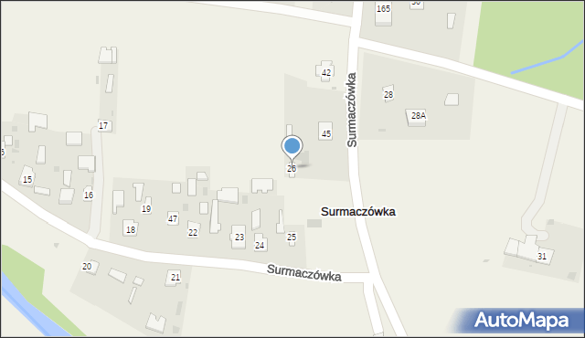 Surmaczówka, Surmaczówka, 26, mapa Surmaczówka