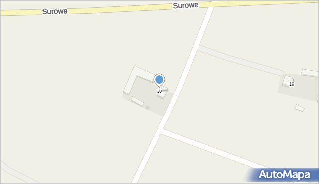 Surowe, Surowe, 20, mapa Surowe