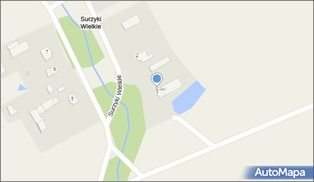 Surzyki Wielkie, Surzyki Wielkie, 1, mapa Surzyki Wielkie