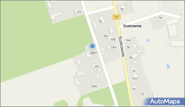 Suskowola, Suskowola, 206C, mapa Suskowola