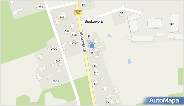 Suskowola, Suskowola, 55, mapa Suskowola