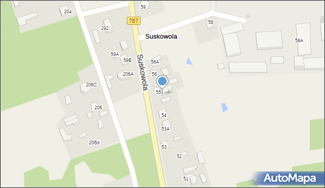 Suskowola, Suskowola, 55A, mapa Suskowola