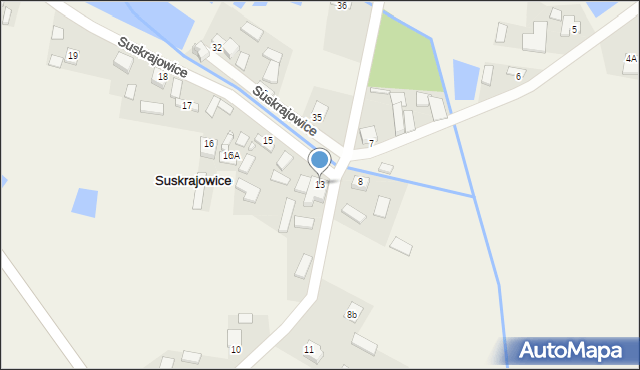 Suskrajowice, Suskrajowice, 13, mapa Suskrajowice