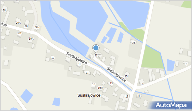 Suskrajowice, Suskrajowice, 32, mapa Suskrajowice