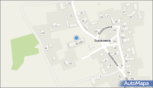 Suszkowice, Suszkowice, 10, mapa Suszkowice