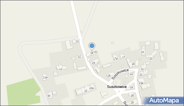 Suszkowice, Suszkowice, 14, mapa Suszkowice