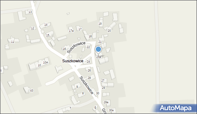 Suszkowice, Suszkowice, 23a, mapa Suszkowice