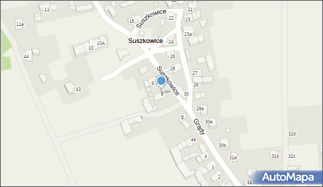 Suszkowice, Suszkowice, 8, mapa Suszkowice