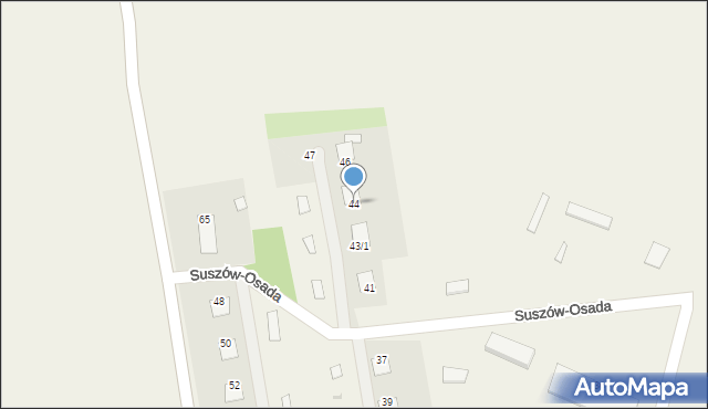 Suszów, Suszów, 44, mapa Suszów