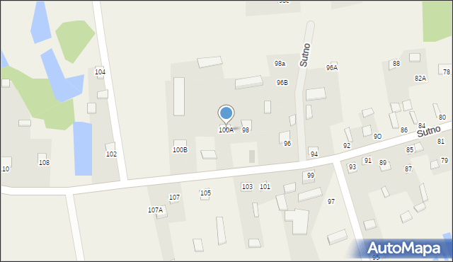 Sutno, Sutno, 100A, mapa Sutno