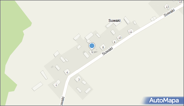 Suwaki, Suwaki, 7, mapa Suwaki