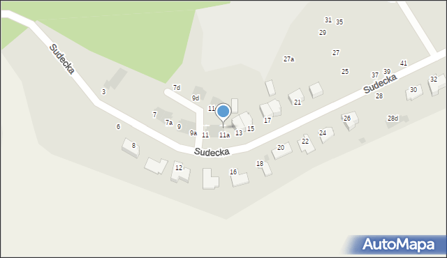 Świdnica, Sudecka, 11c, mapa Świdnicy