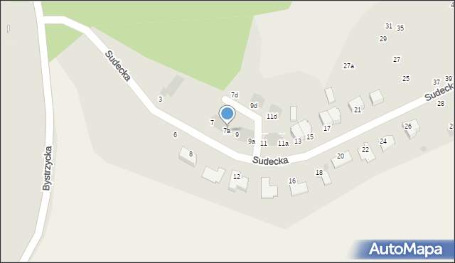 Świdnica, Sudecka, 7a, mapa Świdnicy